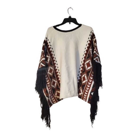 IDYLLWIND WOMEN'S SOUTHWESTERN KNIT PONCHO SWEATER - Picture 4 of 4